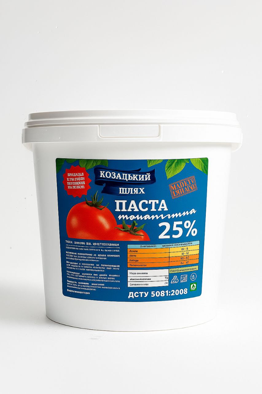 Паста томатна КОЗАЦЬКИЙ ШЛЯХ 25%, 5000 г